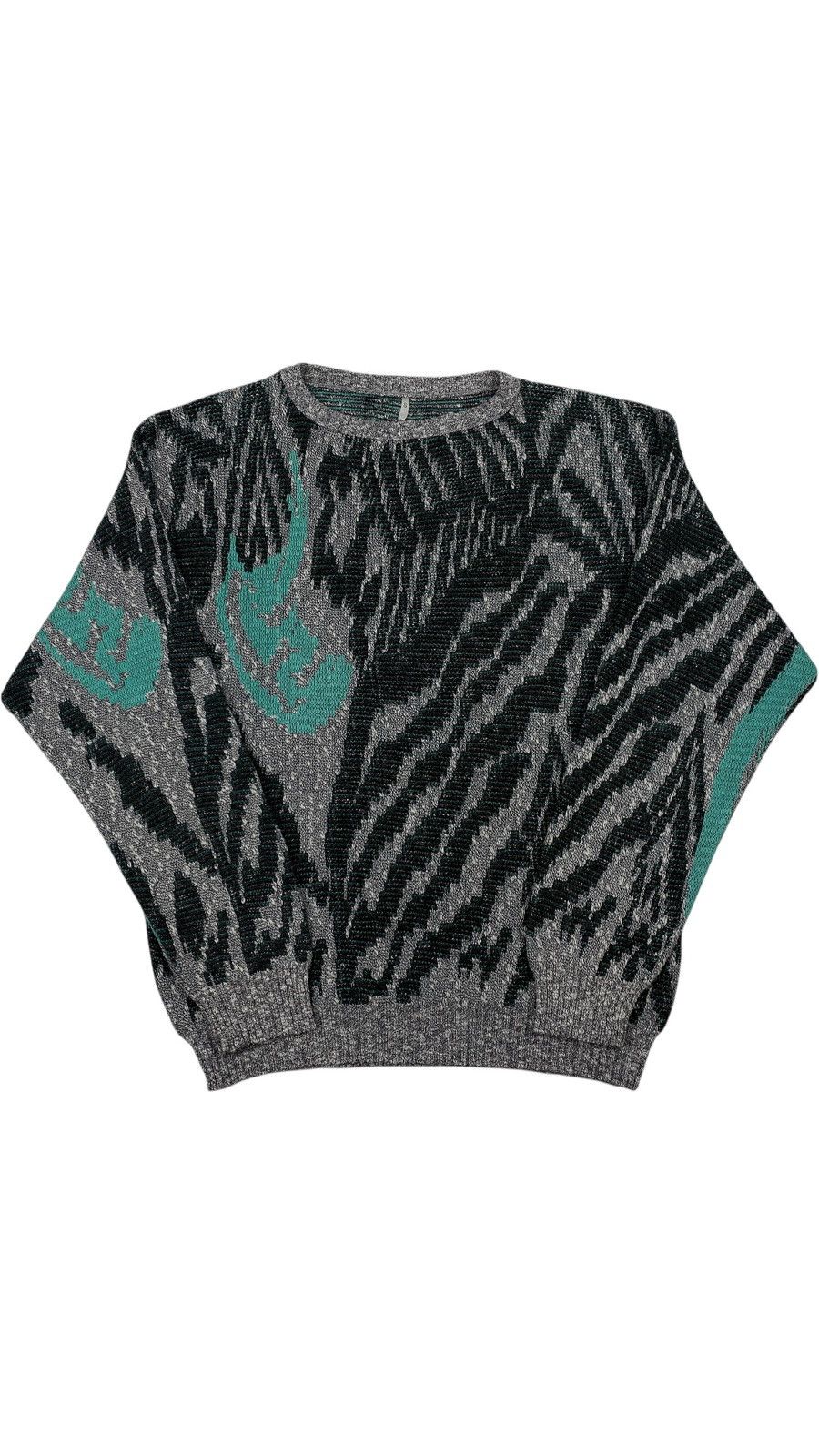 Vintage 🔥LASTDROP🔥 VTG 70s 80s Abstract Web Knit Avant Garde Sweater Size US L / EU 52-54 / 3 - 1 Thumbnail