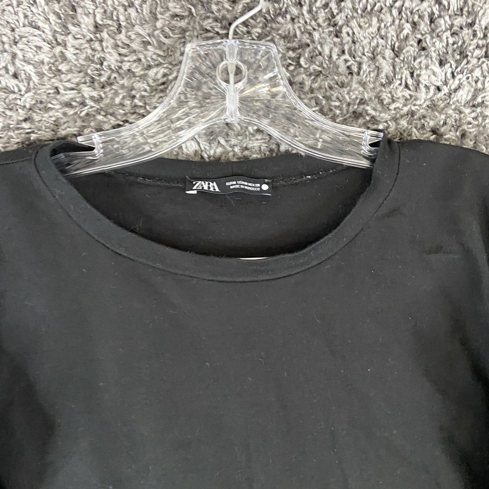 Zara Zara Blouse Shirt Short Sleeve Black M Women’s Ruffle Size M / US 6-8 / IT 42-44 - 6 Thumbnail