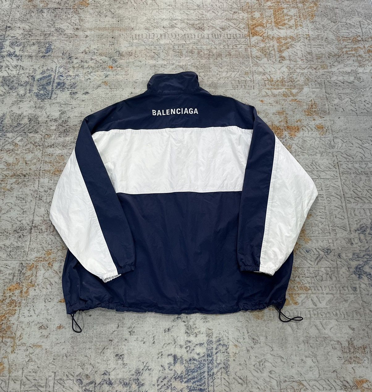 Balenciaga Final Drop📦 Balenciaga Blue White Zip-up Jacket Size US XL / EU 56 / 4 - 2 Thumbnail