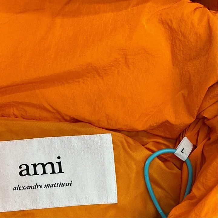 AMI AMIPARIS Orange Hooded Short Puffer Jacket -2507 Size US L / EU 52-54 / 3 - 3 Thumbnail