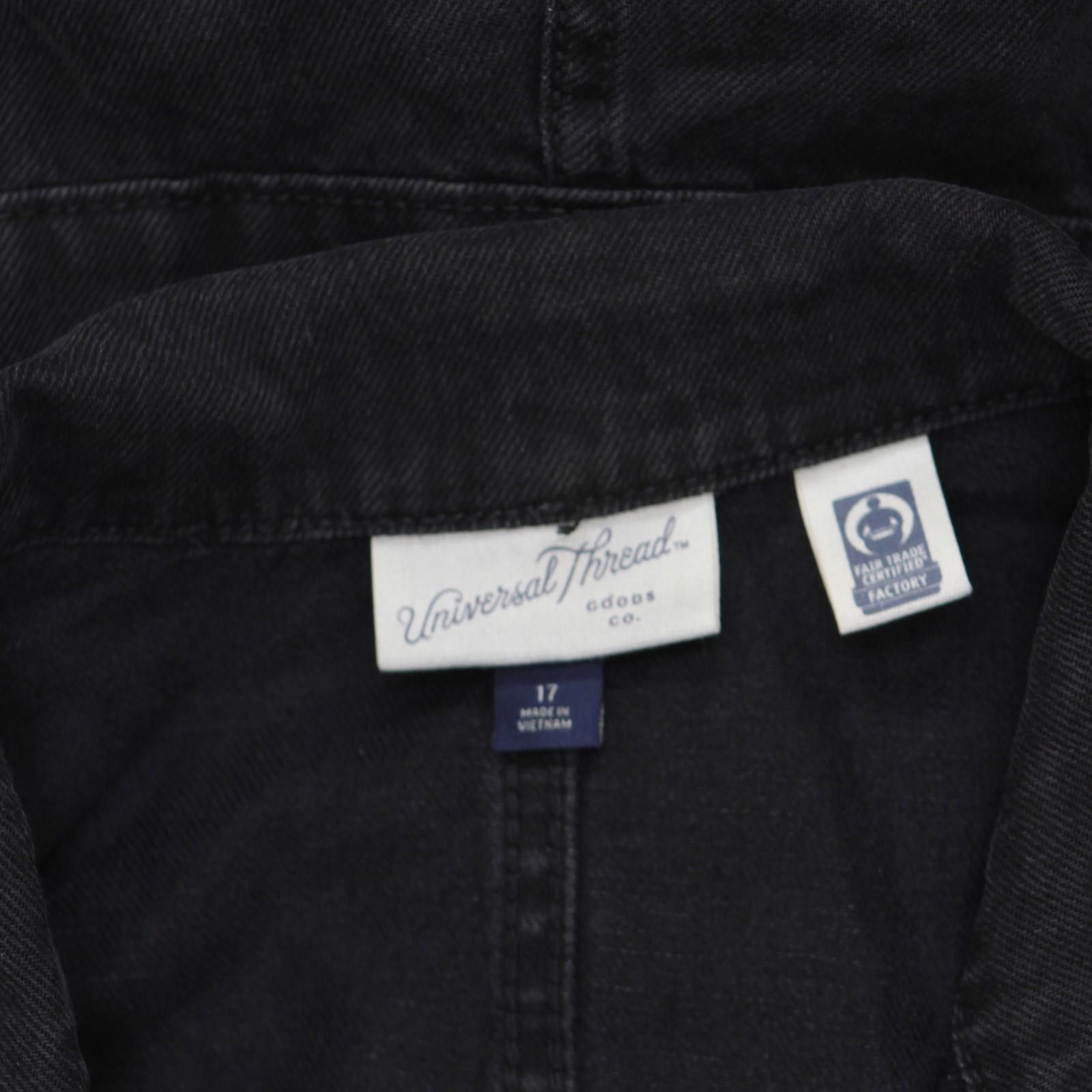 Other New Universal Thread Utility Baggy Denim Jumpsuit Black 17 Size 30" / US 8 / IT 44 - 3 Thumbnail