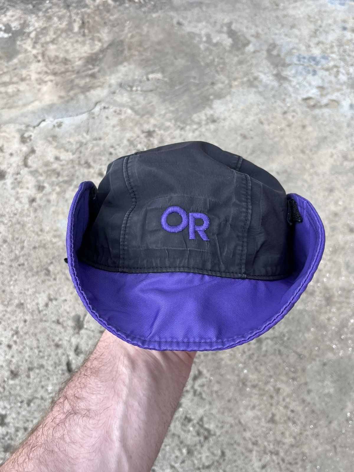 Outdoor Research Vintage Outdoor Research GoreTex Bucket Hat Purple Black Y2K Size ONE SIZE - 8 Thumbnail