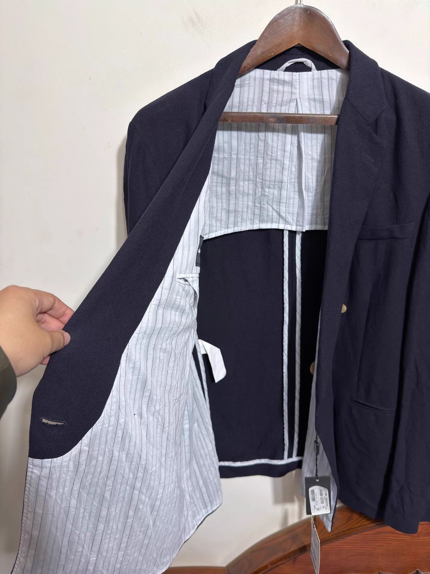 Giorgio Armani Blue Double-Breasted Blazer Size US XXS / EU 40 - 6 Thumbnail