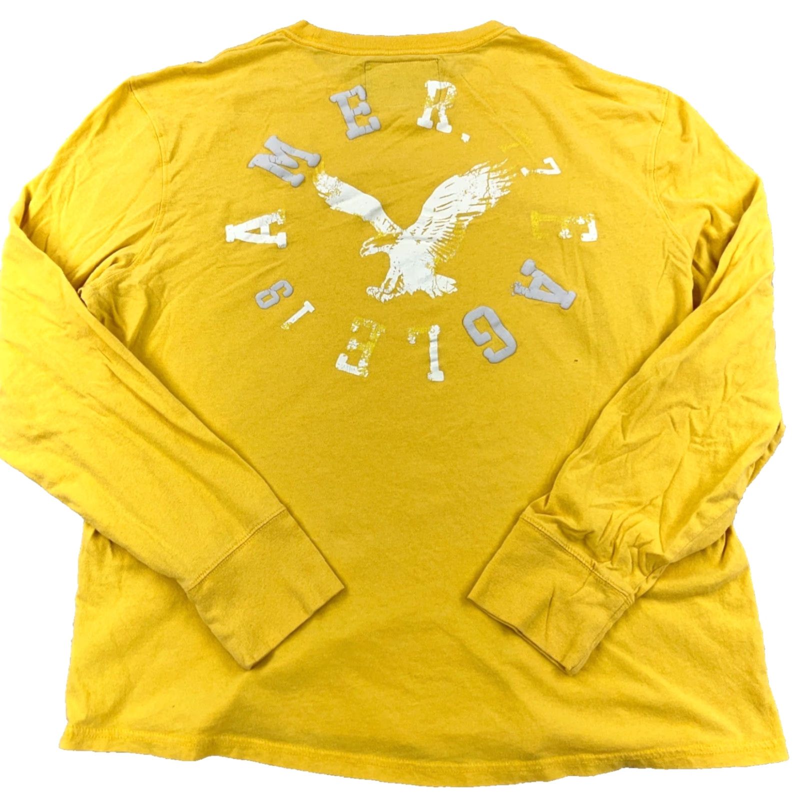 American Eagle Outfitters VINTAGE American Eagle Outfitters T-Shirt Men 2XL Yellow Long Sleeve Graphic Print Crew Neck Logo Rock Retro Bands 90s Mens Size US XXL / EU 58 / 5 - 2 Thumbnail