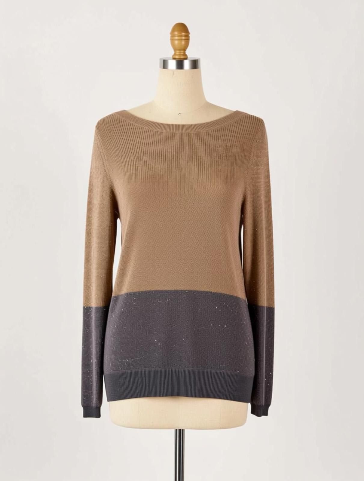 Other White House Black Market Two-Tone Knit Sweater Medium Size M / US 6-8 / IT 42-44 - 1 Thumbnail