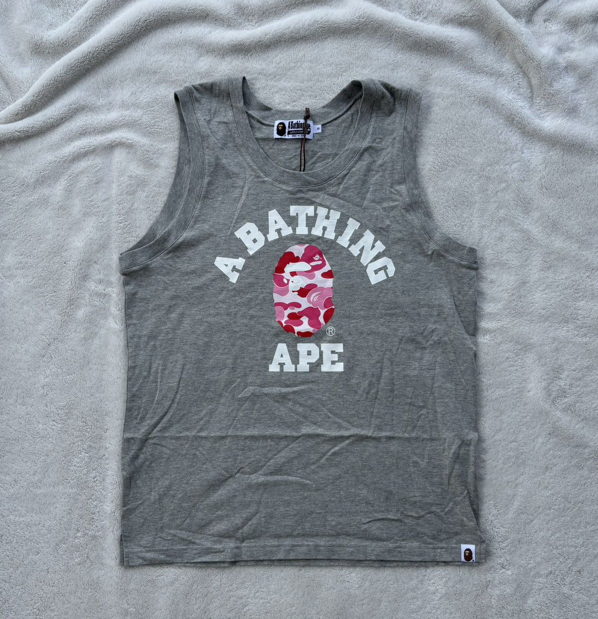 Bape Bape Grey/Pink College Tank Top Size US S / EU 44-46 / 1 - 1 Preview