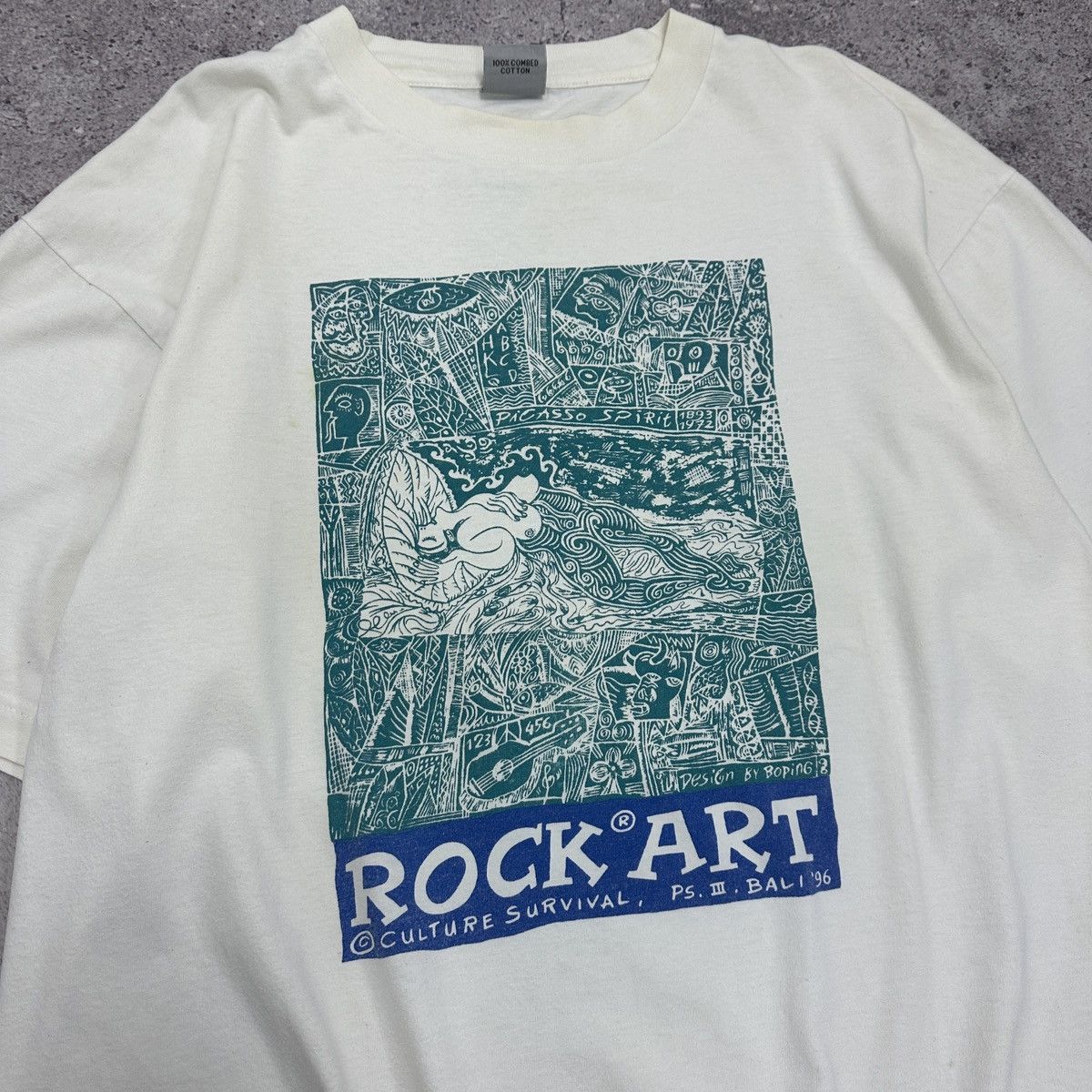 Vintage Vintage 90s Bali Rock Art tee Culture Survival Boping y2k og Size US XL / EU 56 / 4 - 7 Thumbnail