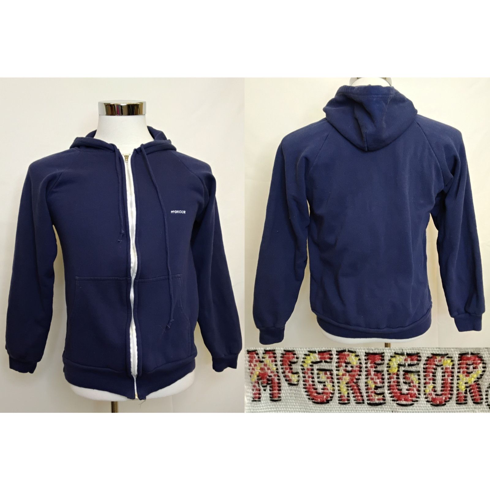 McGregor McGregor Hoodie Sweatshirt Men's L Blue Waffle Knit Lining Size US L / EU 52-54 / 3 - 1 Thumbnail