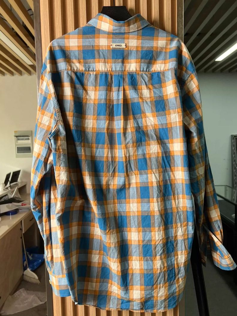 Gucci Gucci Insect embroidered plaid shirt 2504-Nextarrow Size US S / EU 44-46 / 1 - 2 Thumbnail