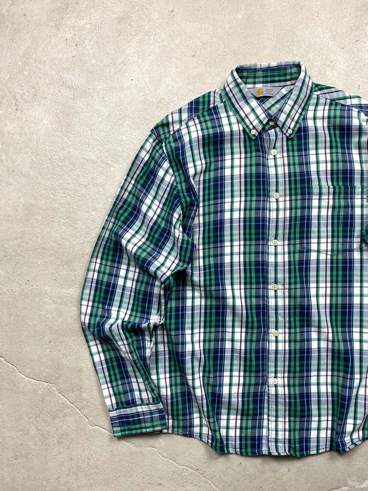 Carhartt Y2K Vintage Carhartt Checkered Plaid Shirt Hype Flannel Size US L / EU 52-54 / 3 - 2 Thumbnail