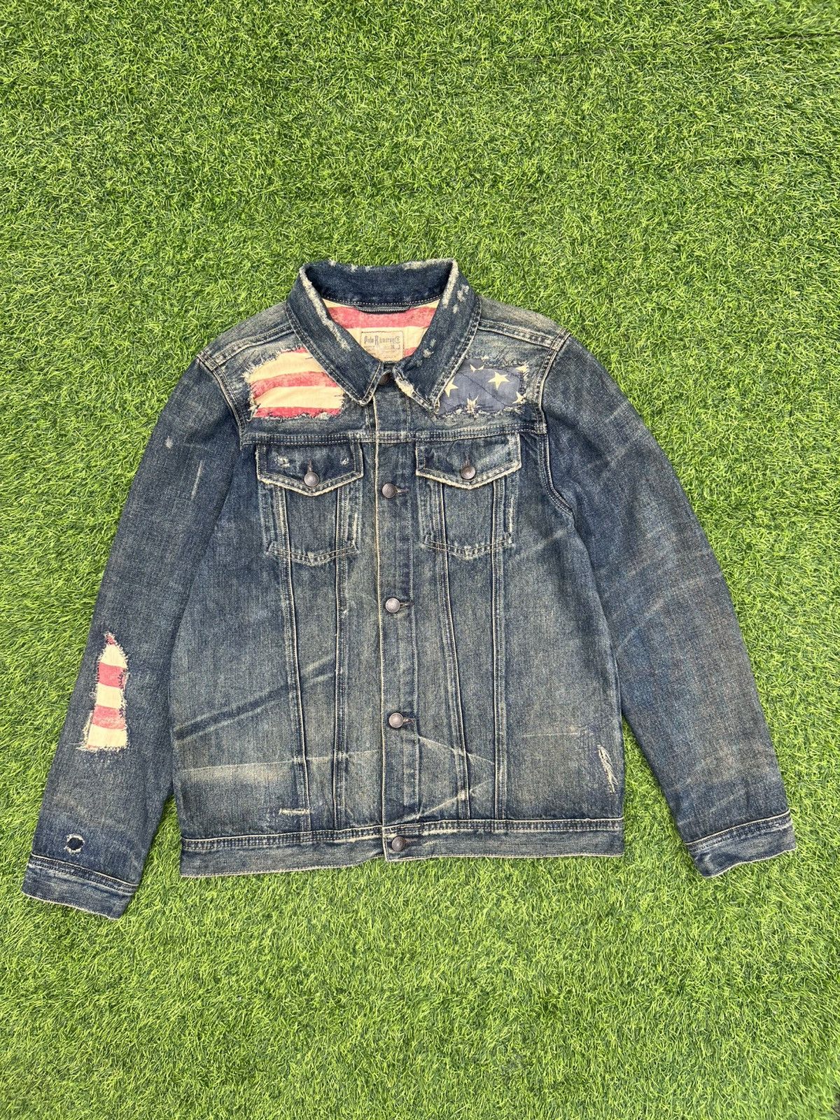 Polo Ralph Lauren Polo Ralph Lauren Distressed American 🇺🇸 Denim Trucker Jacket Size US M / EU 48-50 / 2 - 16 Thumbnail