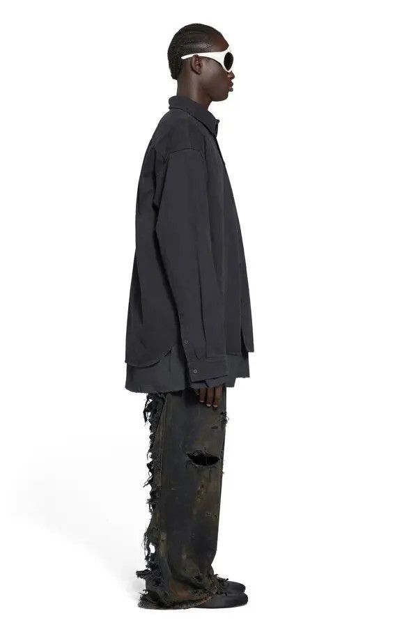 Balenciaga o1bcso1str1024 BB Shirt Large Fit in Black Size US S / EU 44-46 / 1 - 3 Thumbnail