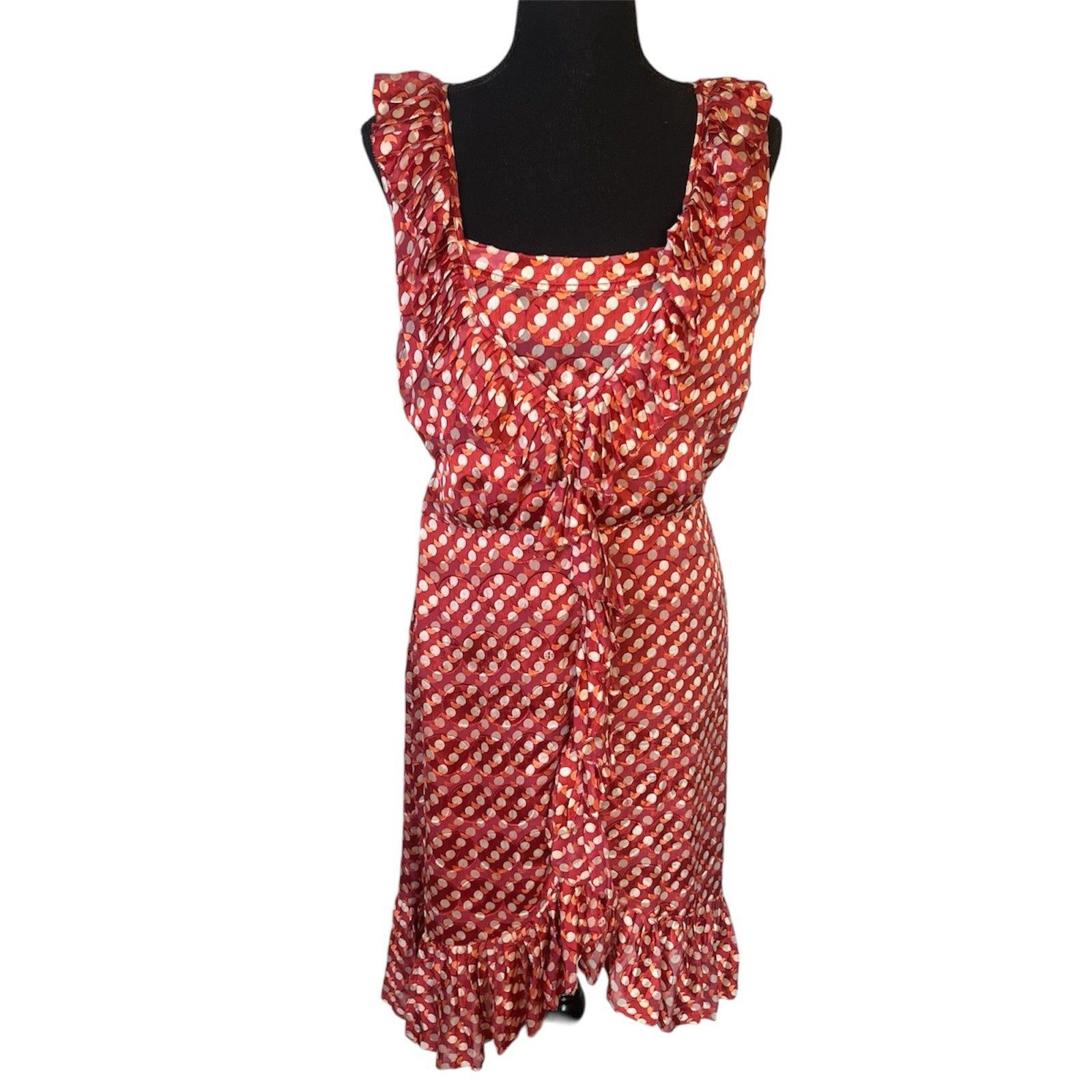 Tory Burch Tory Burch Janetta Silk Blend Sleeveless Dress Sz 6 Ruffle Size M / US 6-8 / IT 42-44 - 2 Thumbnail
