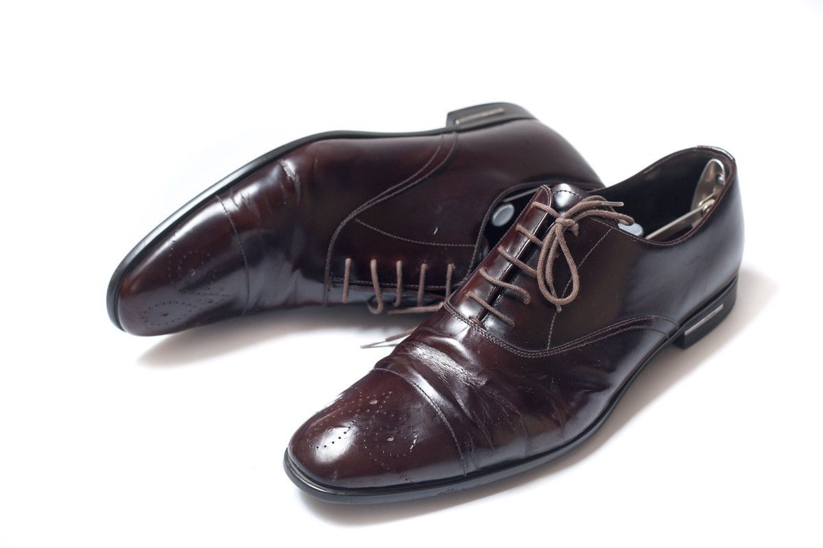 Prada PRADA Mens Brown Leather Spazzolato Oxford Shoes Size 10 1 2 Grailed