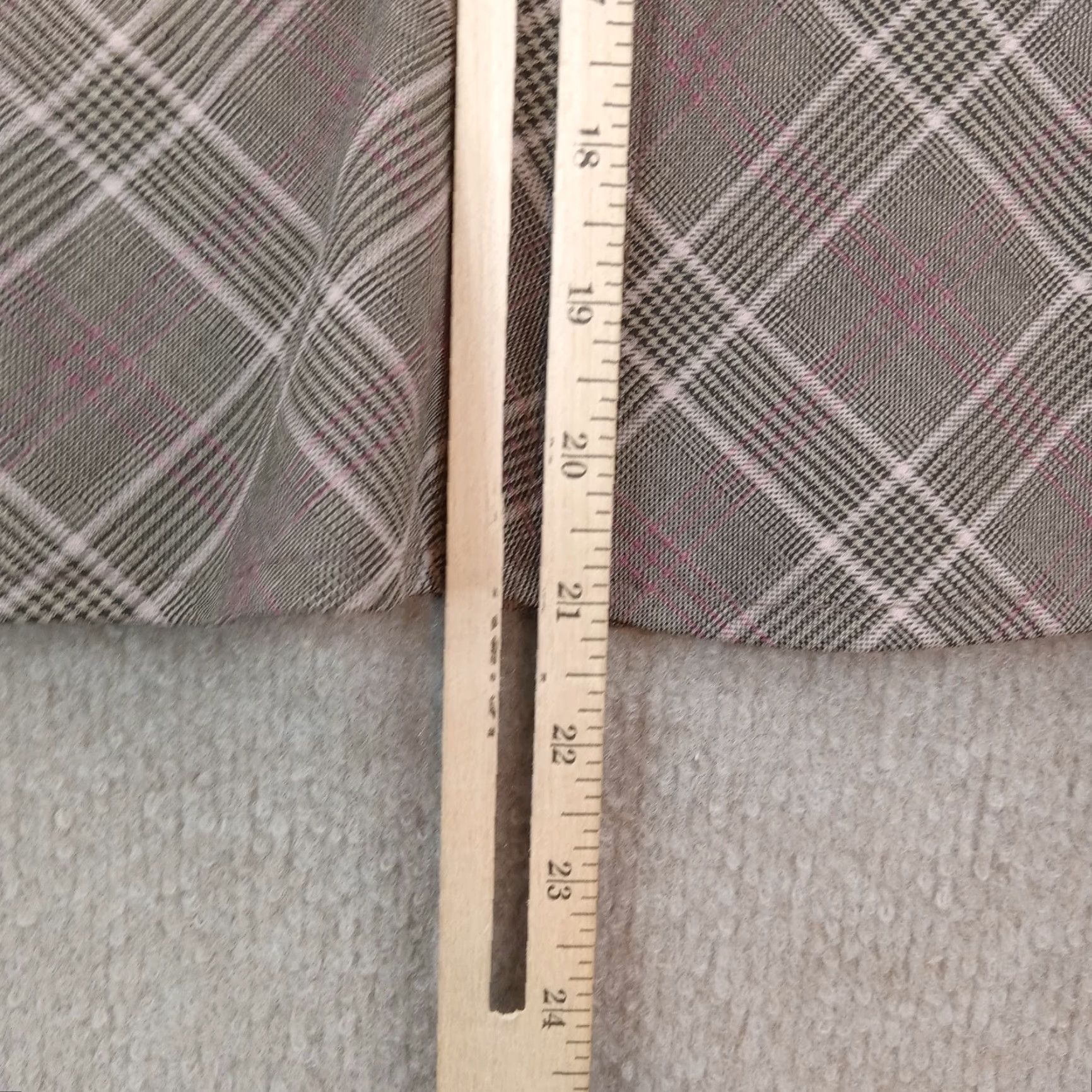 Bebe Bebe Skirt Womens Size 2 Brown Pink Plaid Knee Length Straight Pencil Skirt Classic Size 26" / US 2 / IT 38 - 3 Thumbnail