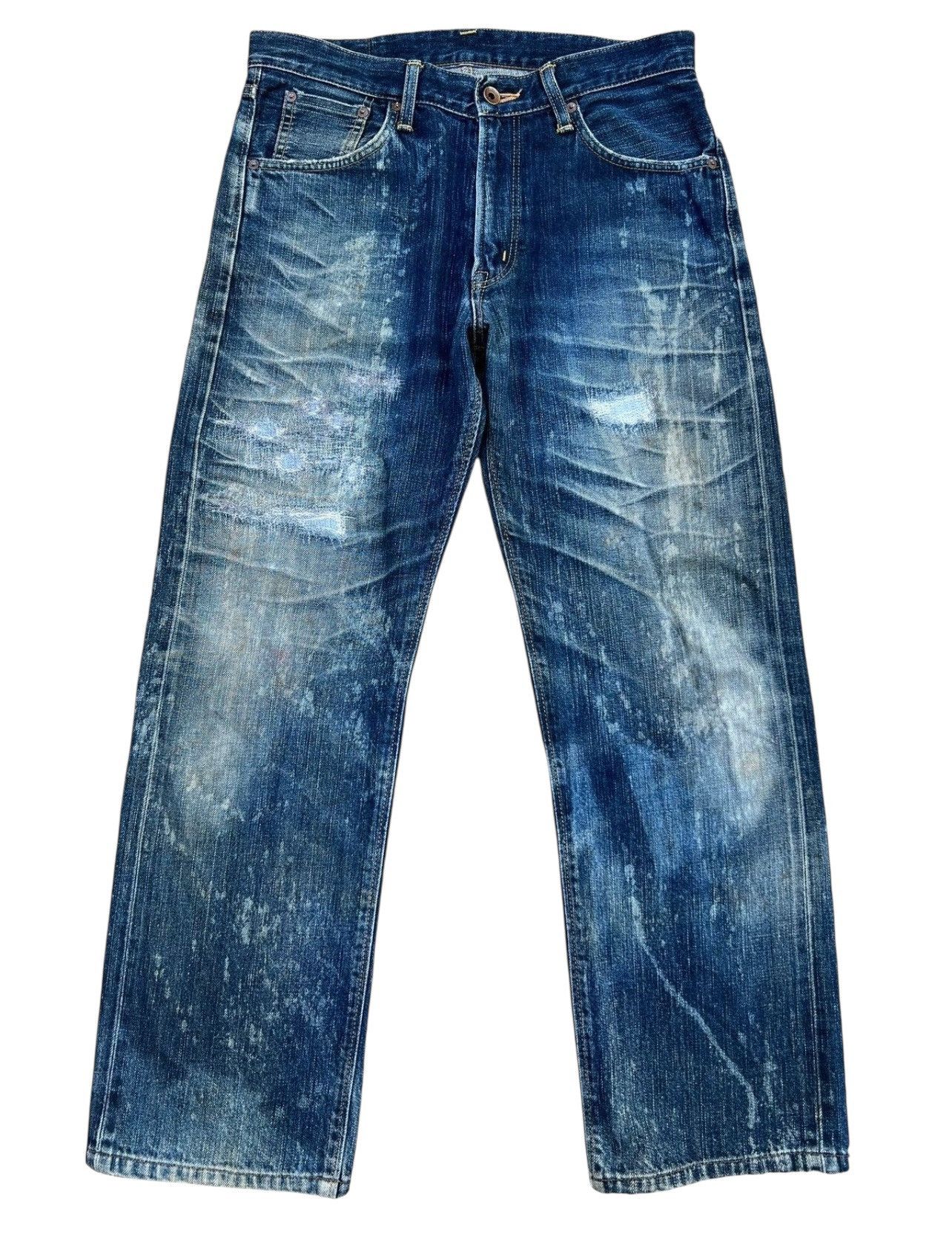 Edwin Vintage Edwin 505X Selvedge Distressed Mudwash Jeans 32x29 Size US 32 / EU 48 - 2 Thumbnail