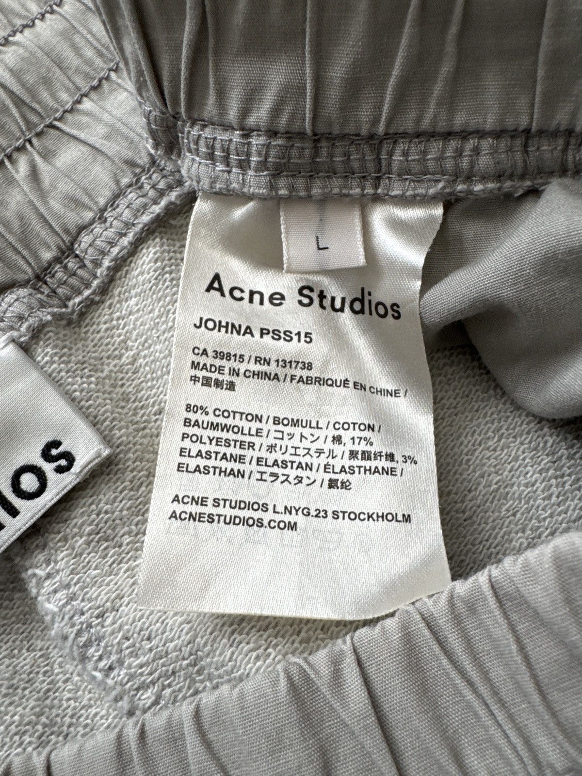 Acne Studios Johna PSS15 Cotton Blend Sweat Bottom Size US 33 - 11 Thumbnail