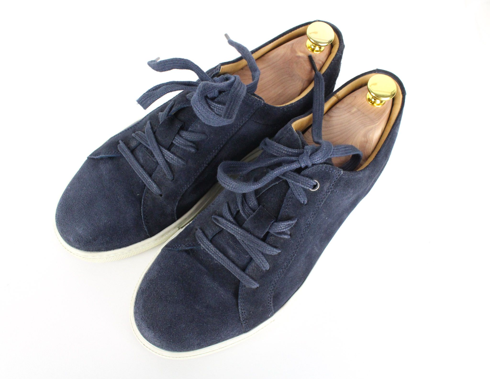 Suitsupply EU40 Marine Blue Suede Calf Leather Sneakers 73287 Size US 7 / EU 40 - 8 Thumbnail