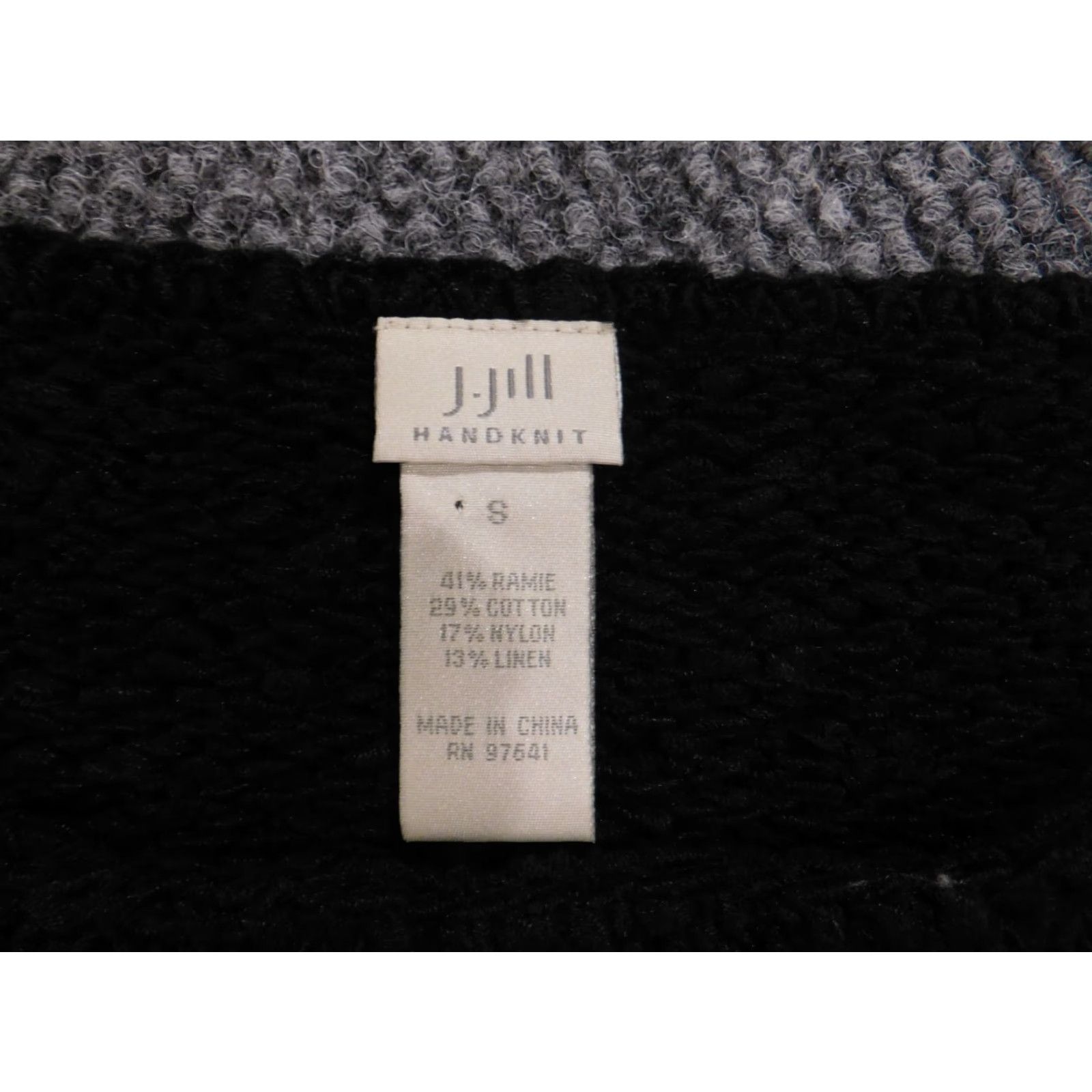 J. Jill J. Jill Sweater Womens Regular Small Black Crew Neck Cable-Knit Pullover Raglan Sleeve Size S / US 4 / IT 40 - 4 Thumbnail