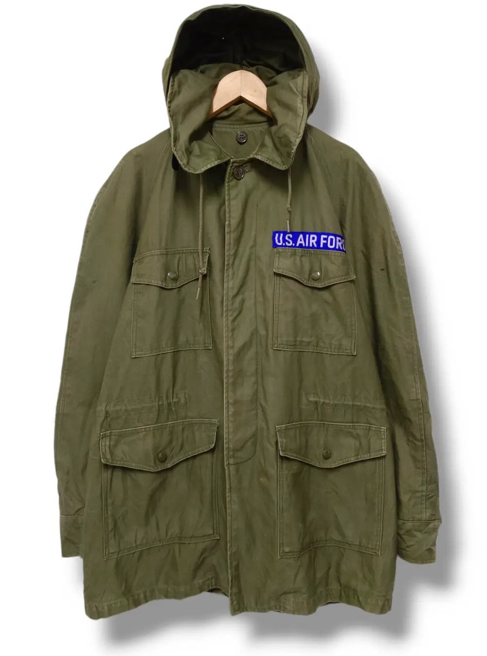 Vintage Vintage 60s Vietnam War US Air Force Hoodie Parka Jacket Size US L / EU 52-54 / 3 - 1 Thumbnail