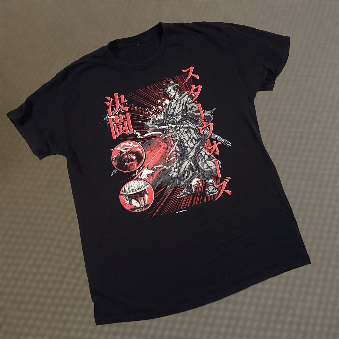 Star Wars Star Wars Samurai Themed Vader Boba Fett T-Shirt Mens Large Black Graphic Shirt Size US L / EU 52-54 / 3 - 1 Thumbnail