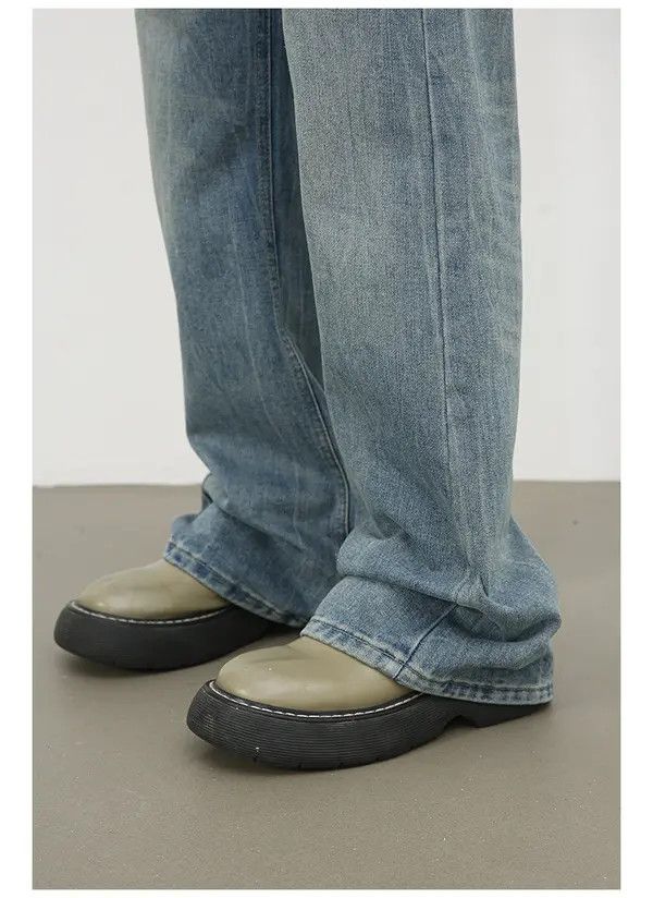 Japanese Brand Miyuki x Yoko Lightning Crack Washed Vintage Flared Jeans Size US 32 / EU 48 - 4 Thumbnail