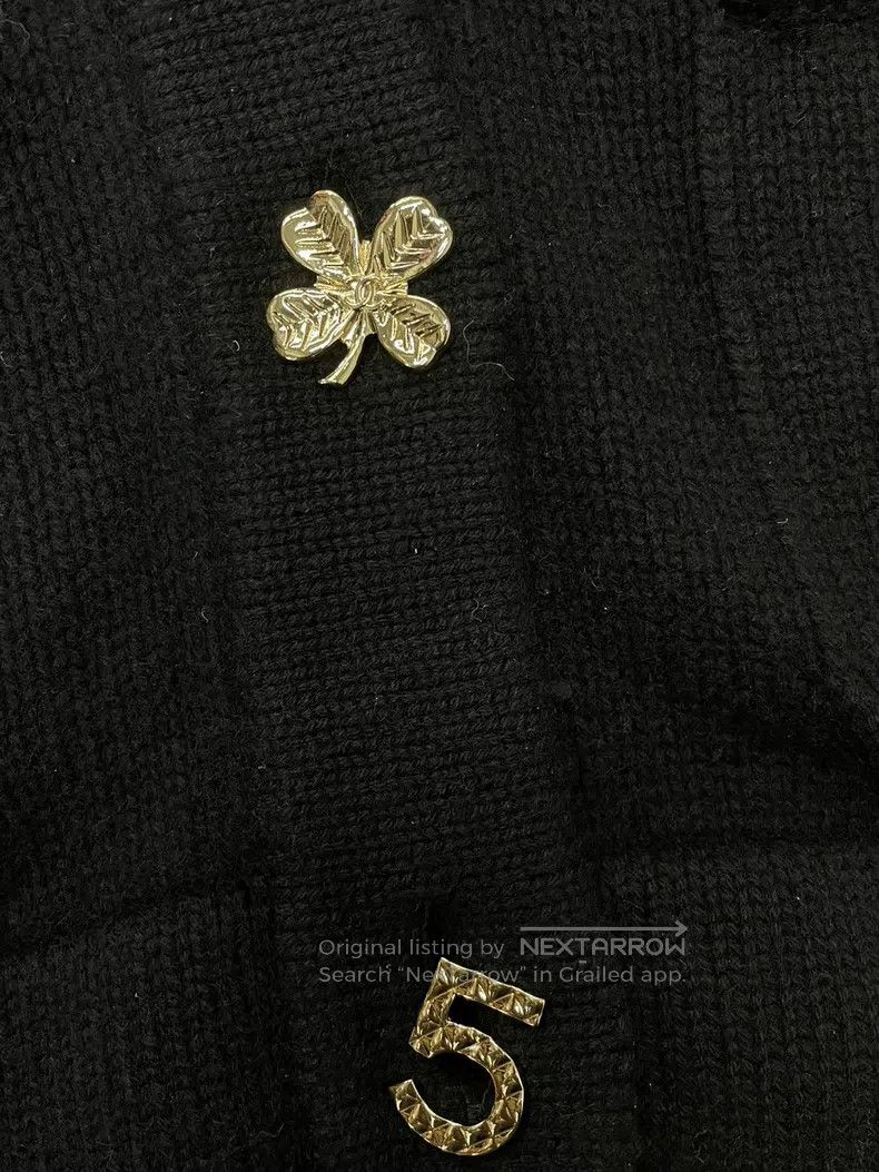Chanel Chanel Black multi-element silhouette cashmere knitted car Size XXS / US 00 / IT 34 - 3 Thumbnail