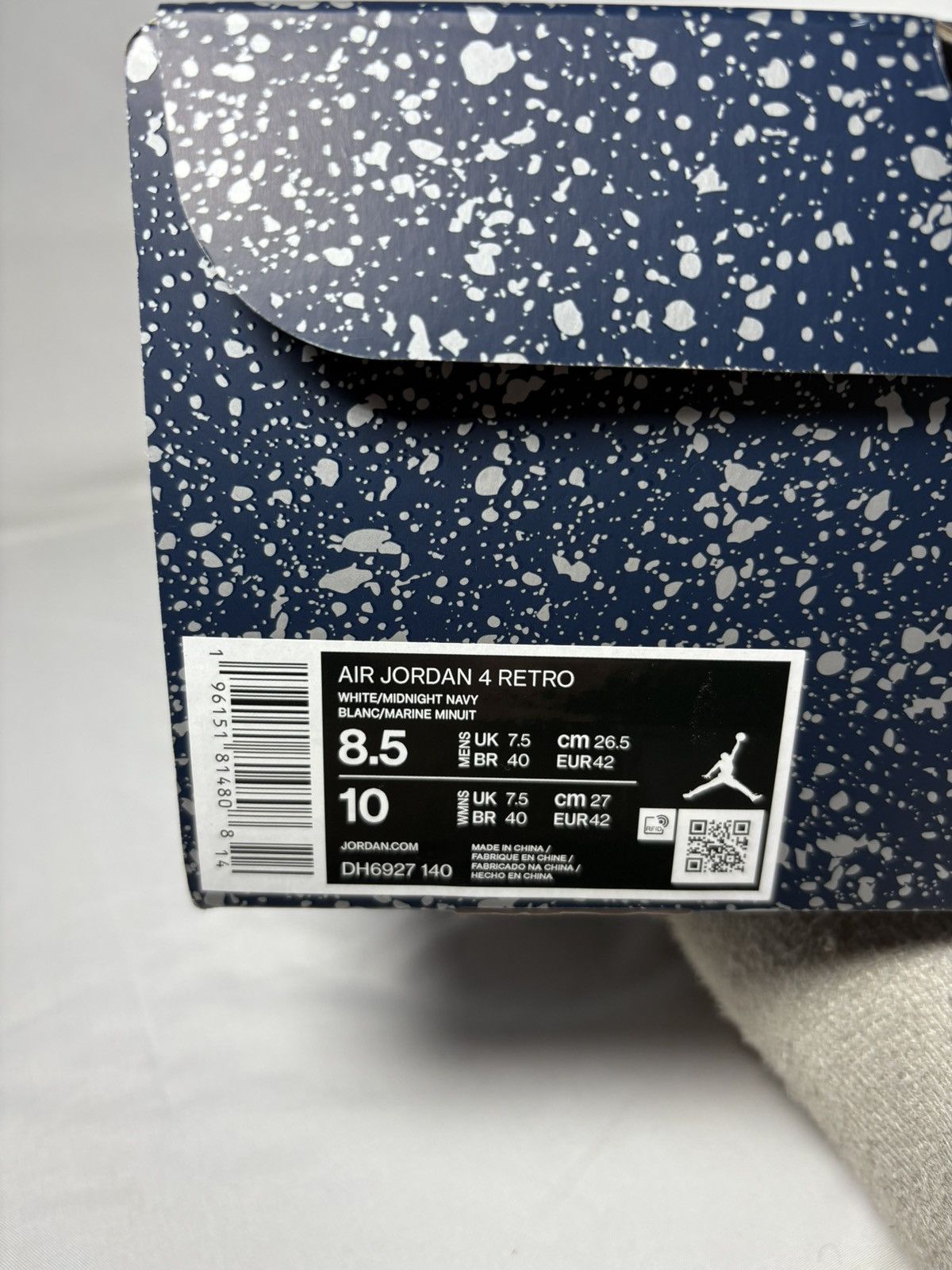 Nike Jordan 4 Retro Midnight Navy Size US 7.5 / EU 40-41 - 13 Thumbnail
