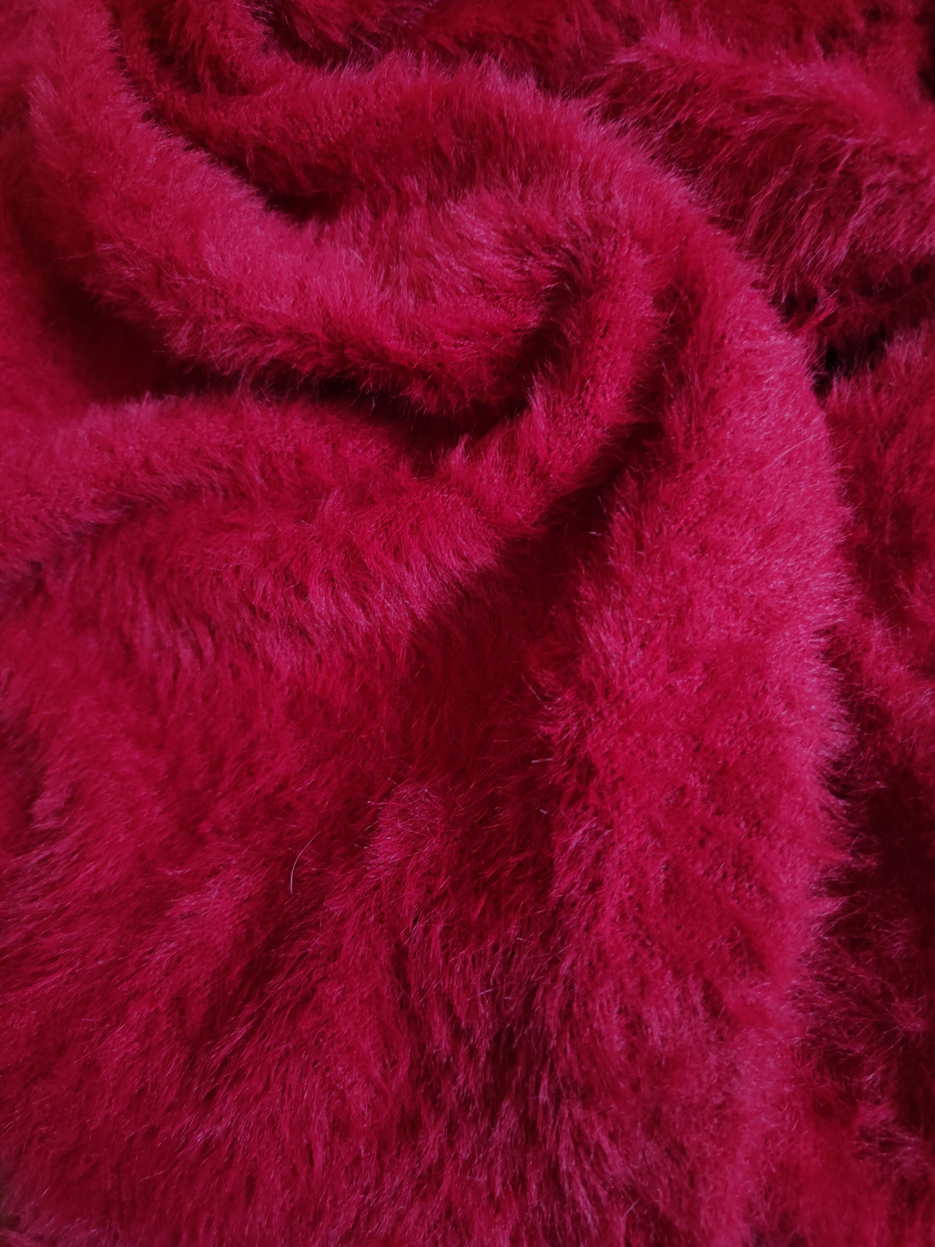 Homespun Knitwear K Red Shag Shaggy Fur Mohair Knitwear #S2192 Size M / US 6-8 / IT 42-44 - 11 Thumbnail