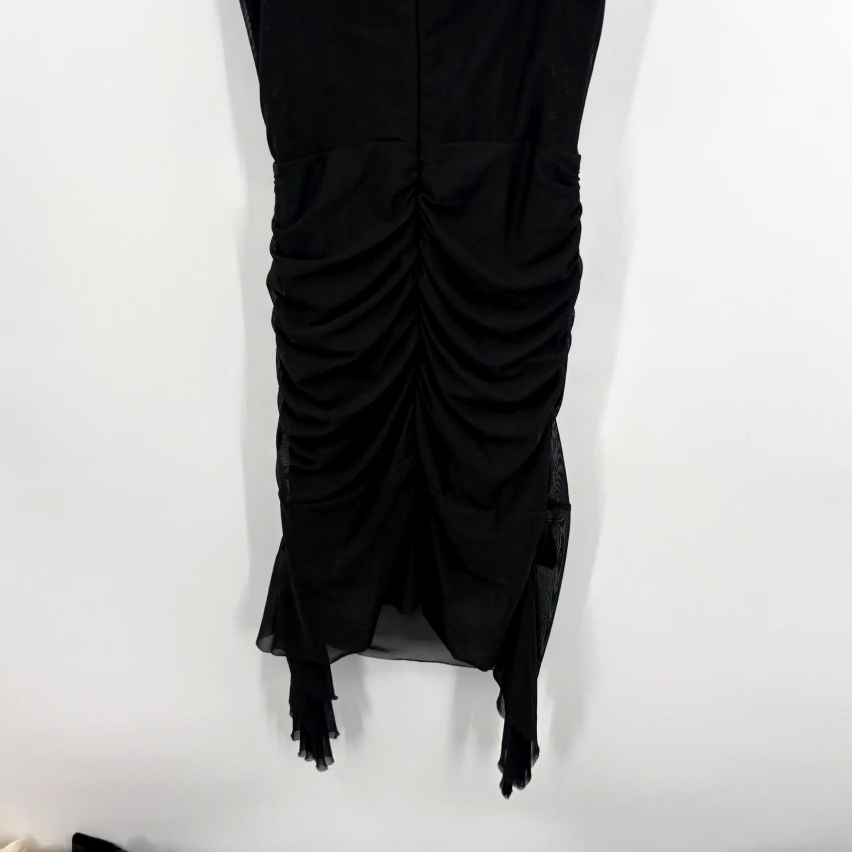 Vintage Oh Polly Corset Slip Dress 4 Drape Fairy Grunge Rhinestone Whimsigoth Asymmetric Dress Size S / US 4 / IT 40 - 8 Thumbnail