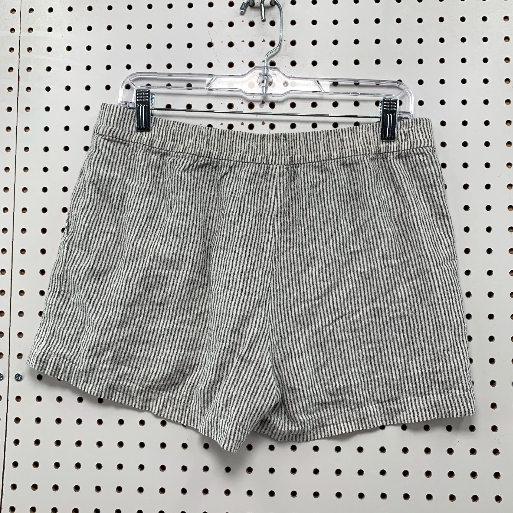 J.Crew J.CREW Women's Linen Striped Shorts Size S 30" White Black Chino Casual Summer Size 28" / US 6 / IT 42 - 2 Thumbnail
