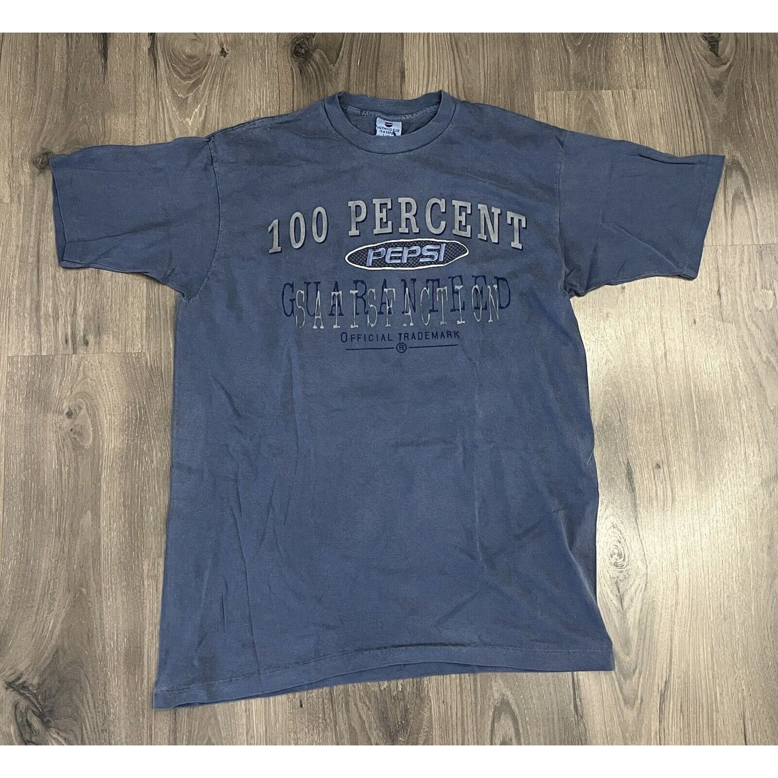 Pepsi Vintage Pepsi T Shirt 90s Made USA L / XL Blue Size US XL / EU 56 / 4 - 1 Thumbnail