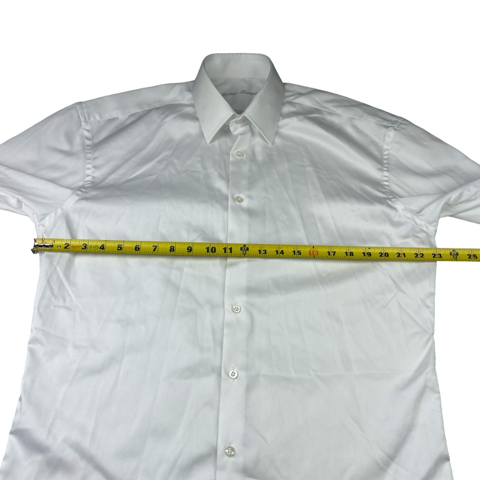 Other Furkan Korkmaz Men's Bespoke Custom 100% Cotton L/S Dress Sh Size US L / EU 52-54 / 3 - 8 Thumbnail