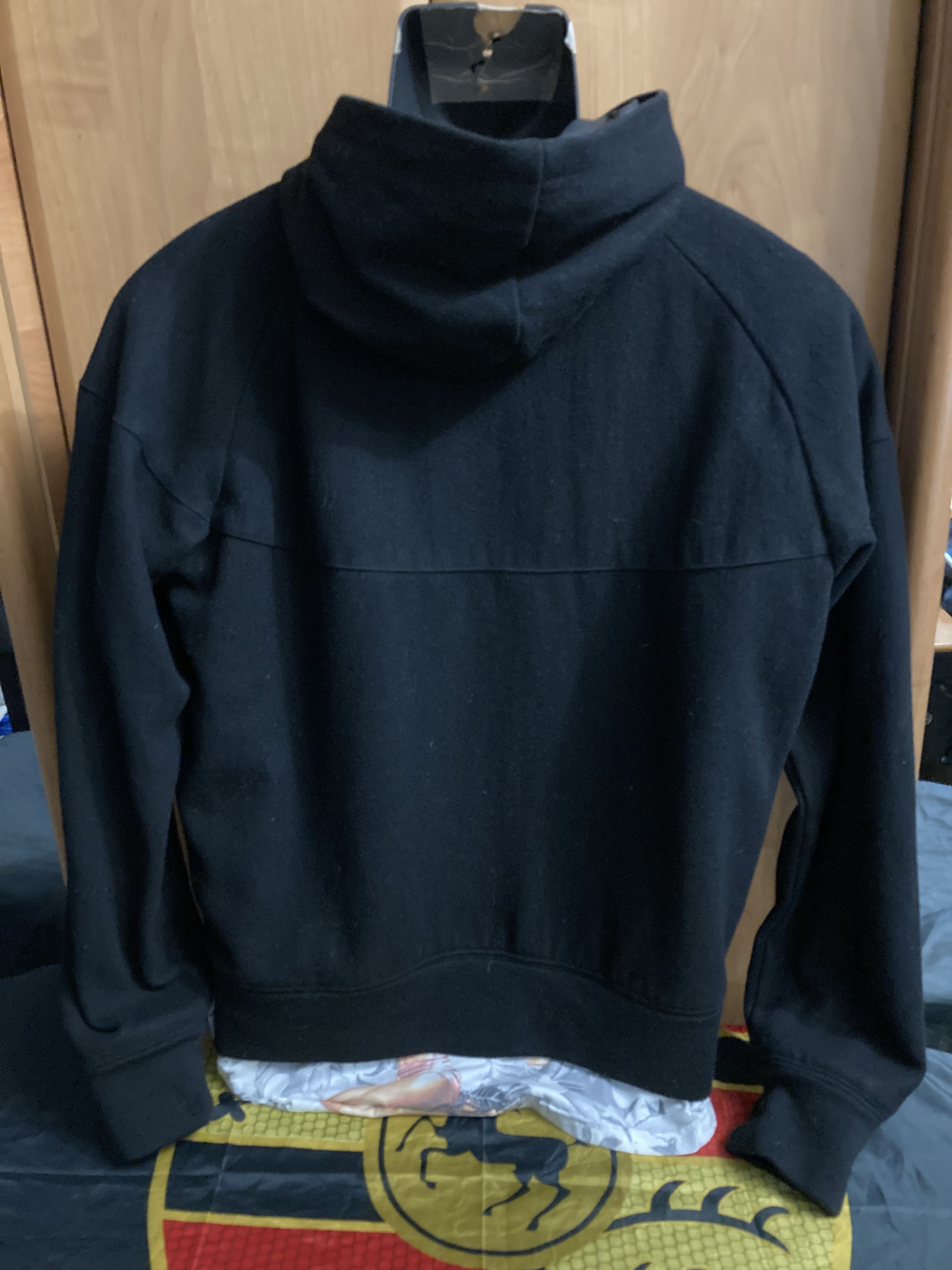 Nike × Vintage Vintage Nike Bomber Hooded Jacket Wool Black Insulated Size US M / EU 48-50 / 2 - 2 Thumbnail