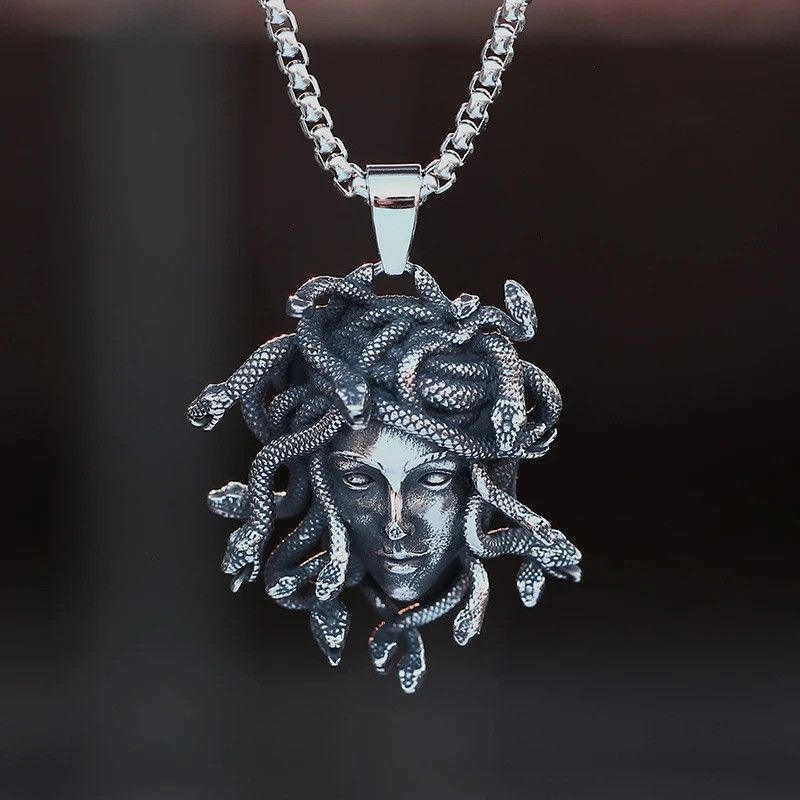 Jewelry Snake And Women Face Necklace Size ONE SIZE - 2 Thumbnail