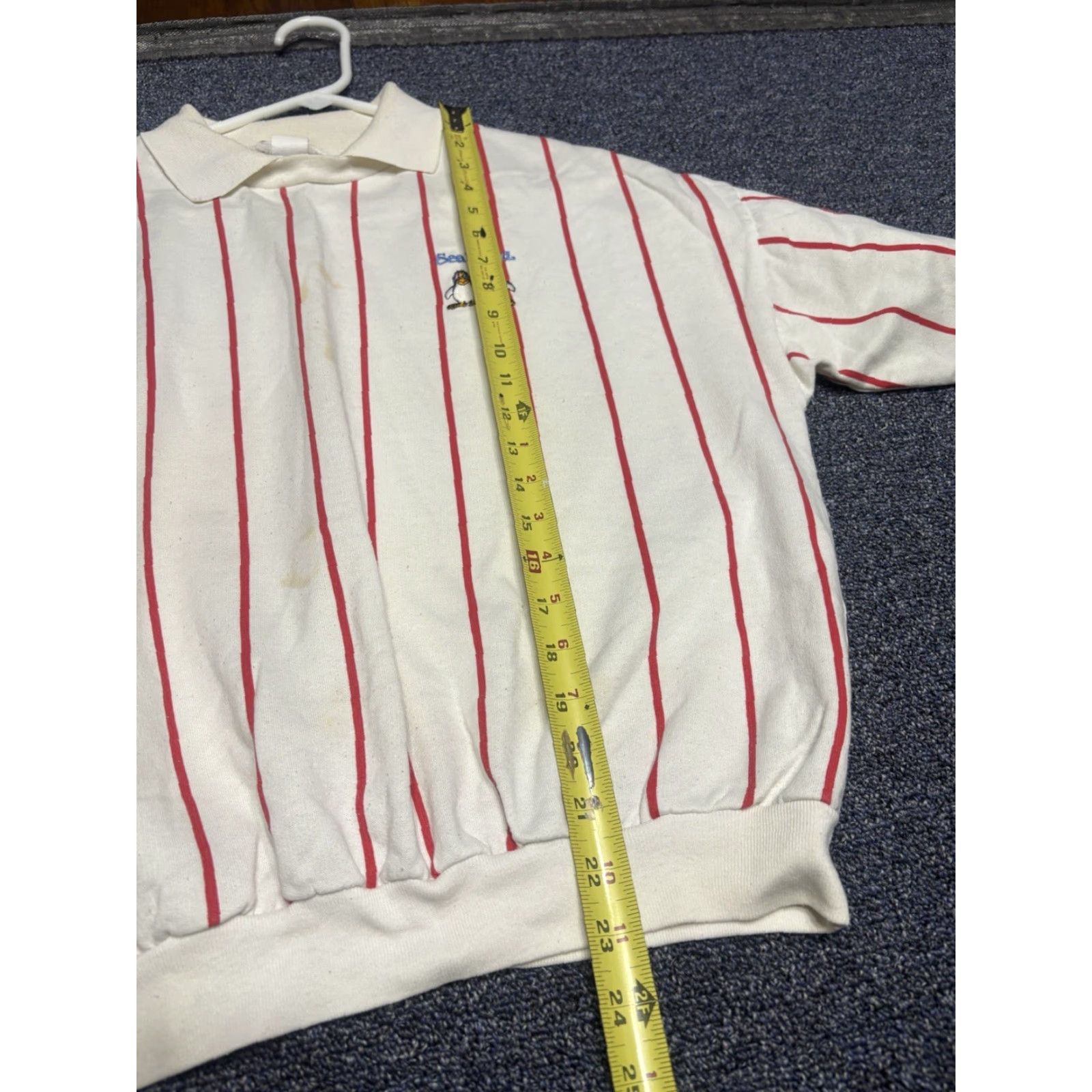 Vintage VINTAGE Sea World Shirt M White Poly Tees Unisex Adults Graphic Print Long Sleeve Crew Neck 80s Animals USA Shirt Mens Womens Size US M / EU 48-50 / 2 - 4 Thumbnail