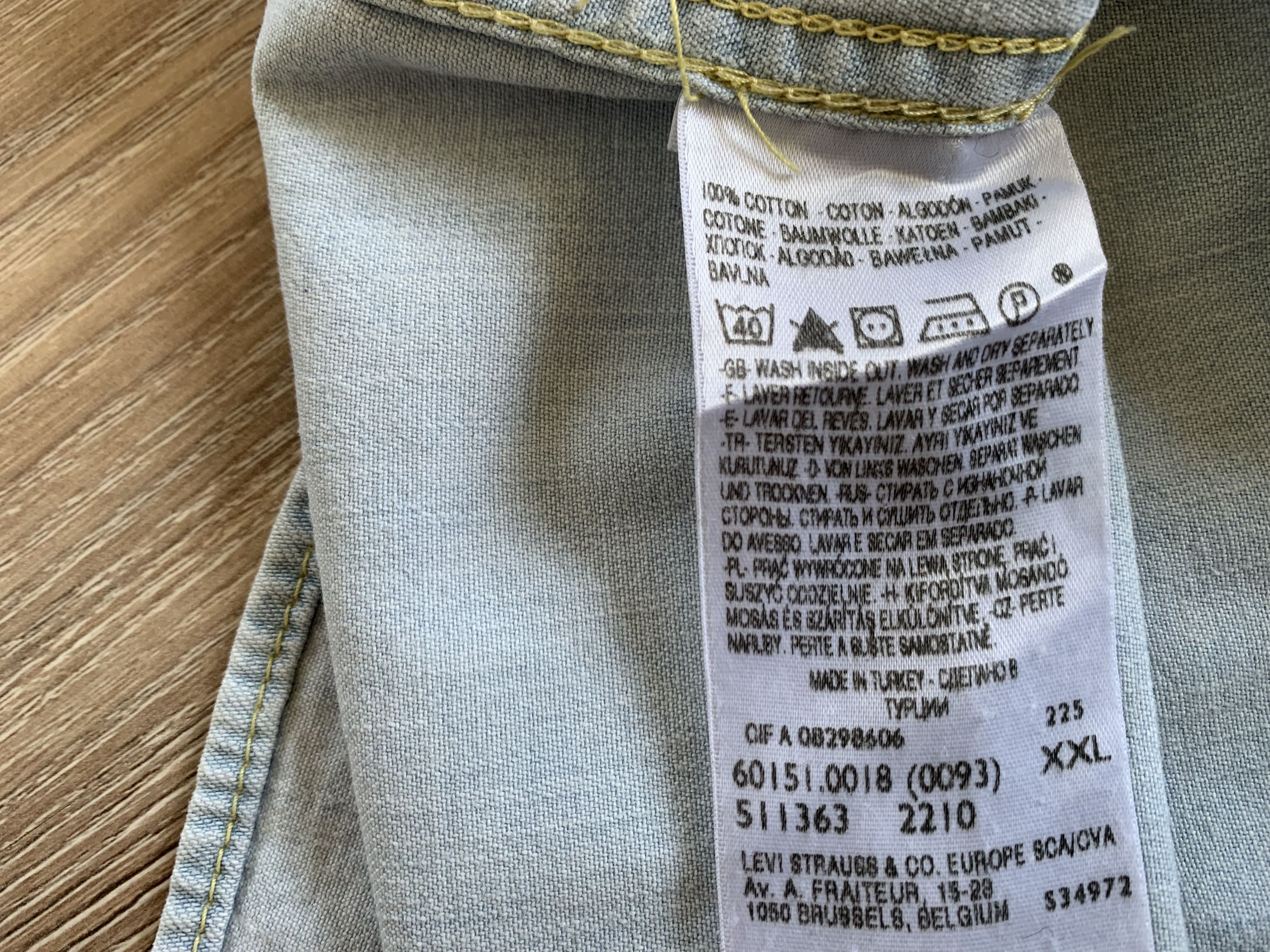 Levi's × Levi's Vintage Clothing × Vintage Levi's Long Sleeve Washed Light Blue Shirt Size US XXL / EU 58 / 5 - 7 Thumbnail
