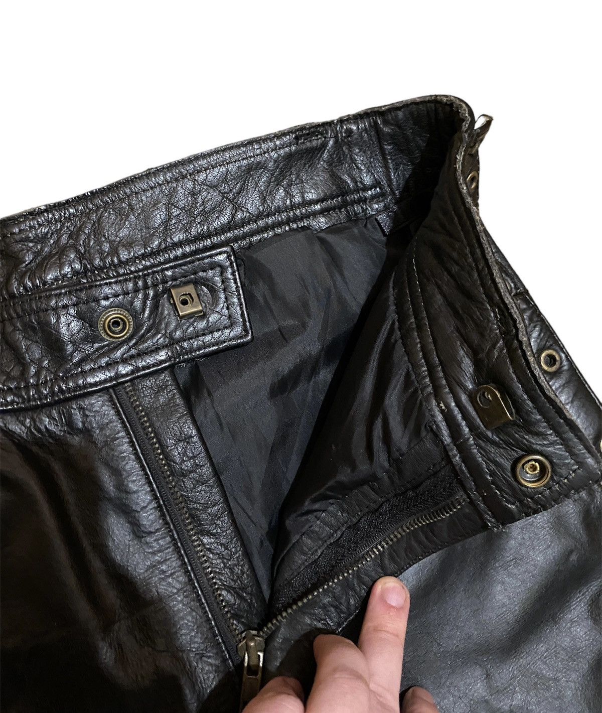 Genuine Leather × Vintage Vintage Motorcycle Leather Biker Pants Size US 30 / EU 46 - 5 Thumbnail