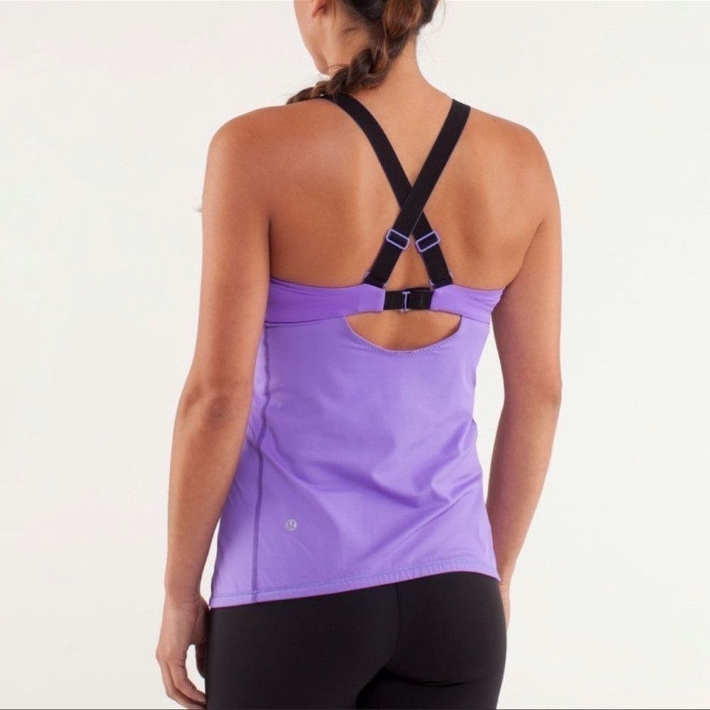 Lululemon LULULEMON YOGA PURPLE CROSS BACK PADDED TOP SIZE 6 Size M / US 6-8 / IT 42-44 - 3 Thumbnail