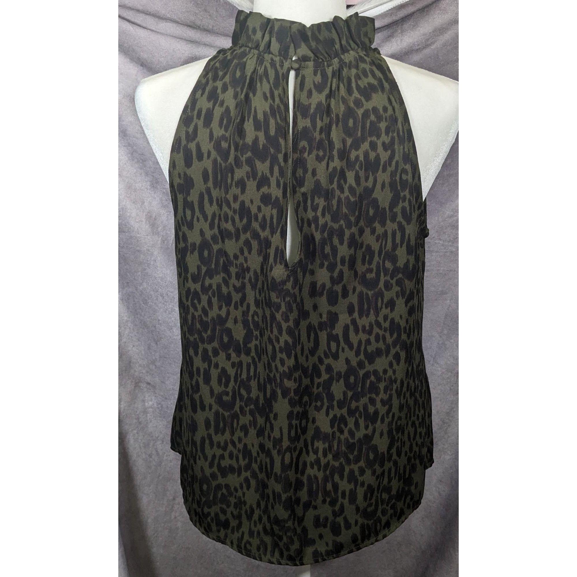 Other Veronica M Black And Brown Leopard Print Sleeveless Ruffle N Size M / US 6-8 / IT 42-44 - 7 Thumbnail