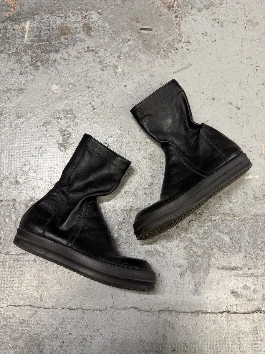 Rick Owens Rick Owens Black Leather Ankle Abstract Boots Size US 8.5 / EU 41-42 - 1 Thumbnail