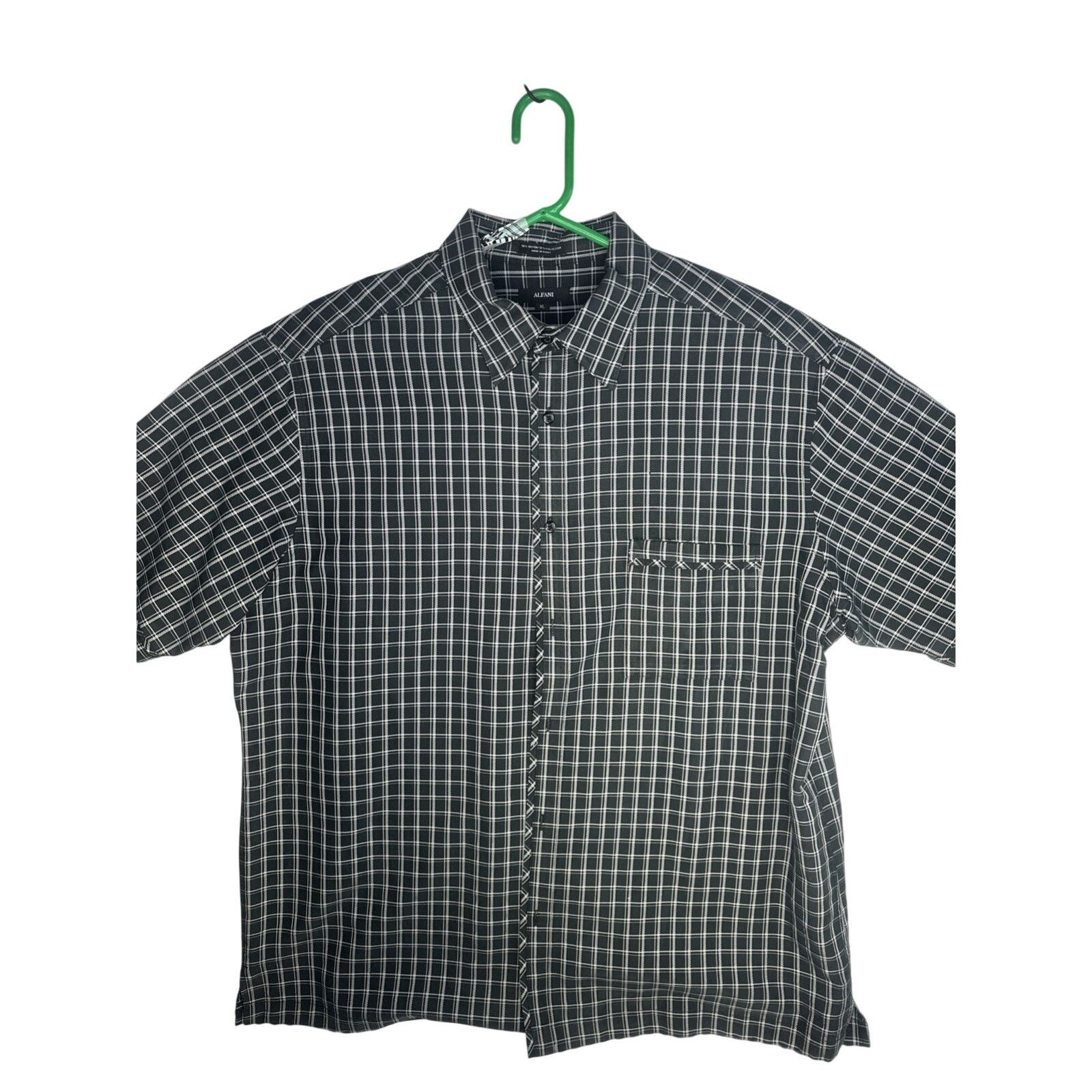Alfani ALFANI Men Casual Shirt Size XL black Striped Short Sleeve Size US XL / EU 56 / 4 - 1 Thumbnail