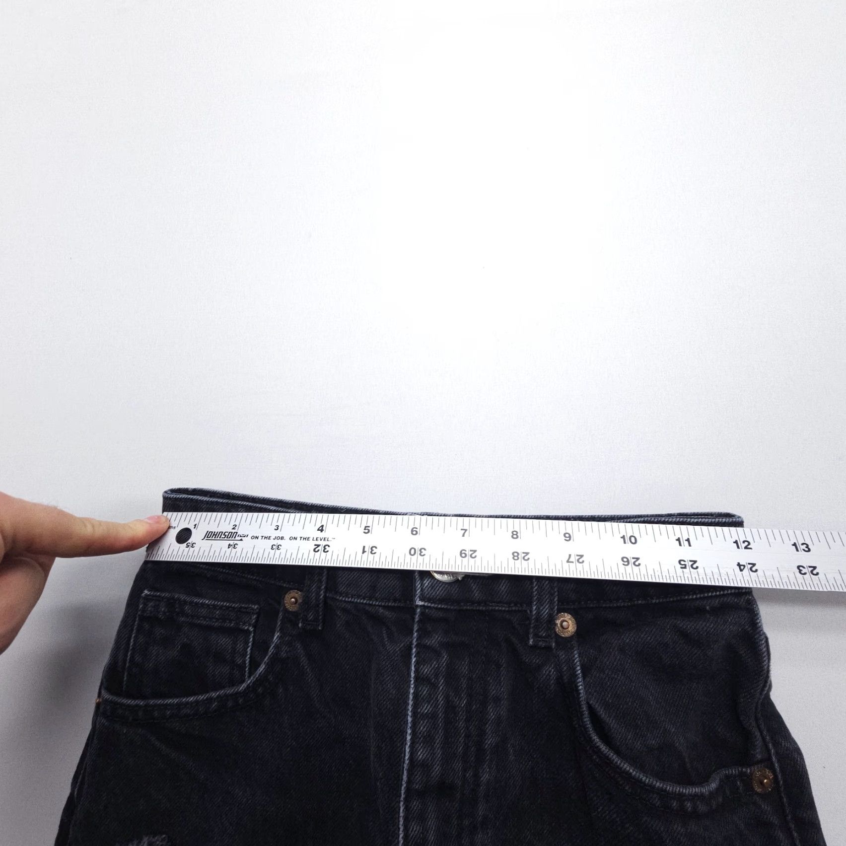 Zara Zara Jeans Womens 2 Black Distressed High Rise 5-Pocket Grunge American Size 26" / US 2 / IT 38 - 7 Thumbnail