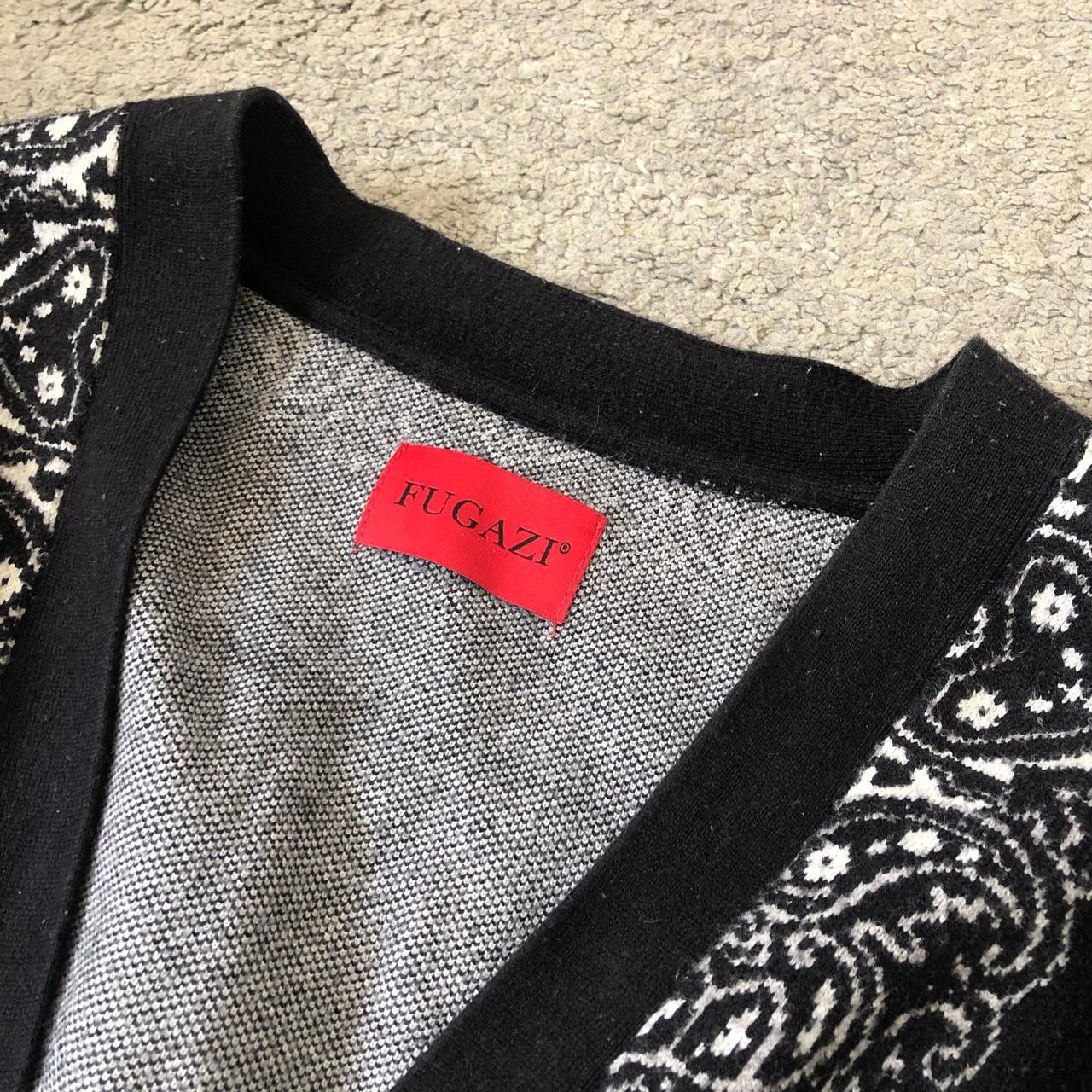 Fugazi Fugazi Black Bandana Print Cardigan Size US M / EU 48-50 / 2 - 4 Thumbnail