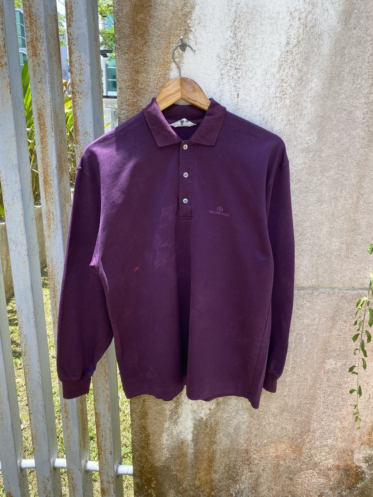 Balenciaga × Vintage BALENCIAGA LOGO L/S VINTAGE NICE DESIGNER Size US L / EU 52-54 / 3 - 6 Thumbnail