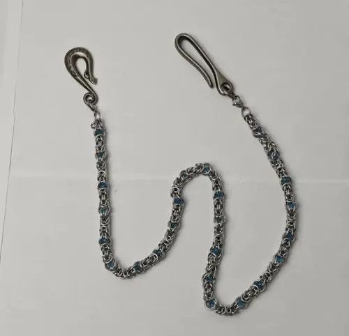 VIBE Snake Bone Blue Stone Jeans Chain Accessories Size ONE SIZE - 3 Thumbnail