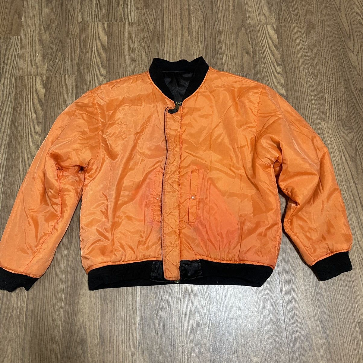 Vintage Vintage reversible black and orange bomber jacket Size US XXL / EU 58 / 5 - 2 Thumbnail