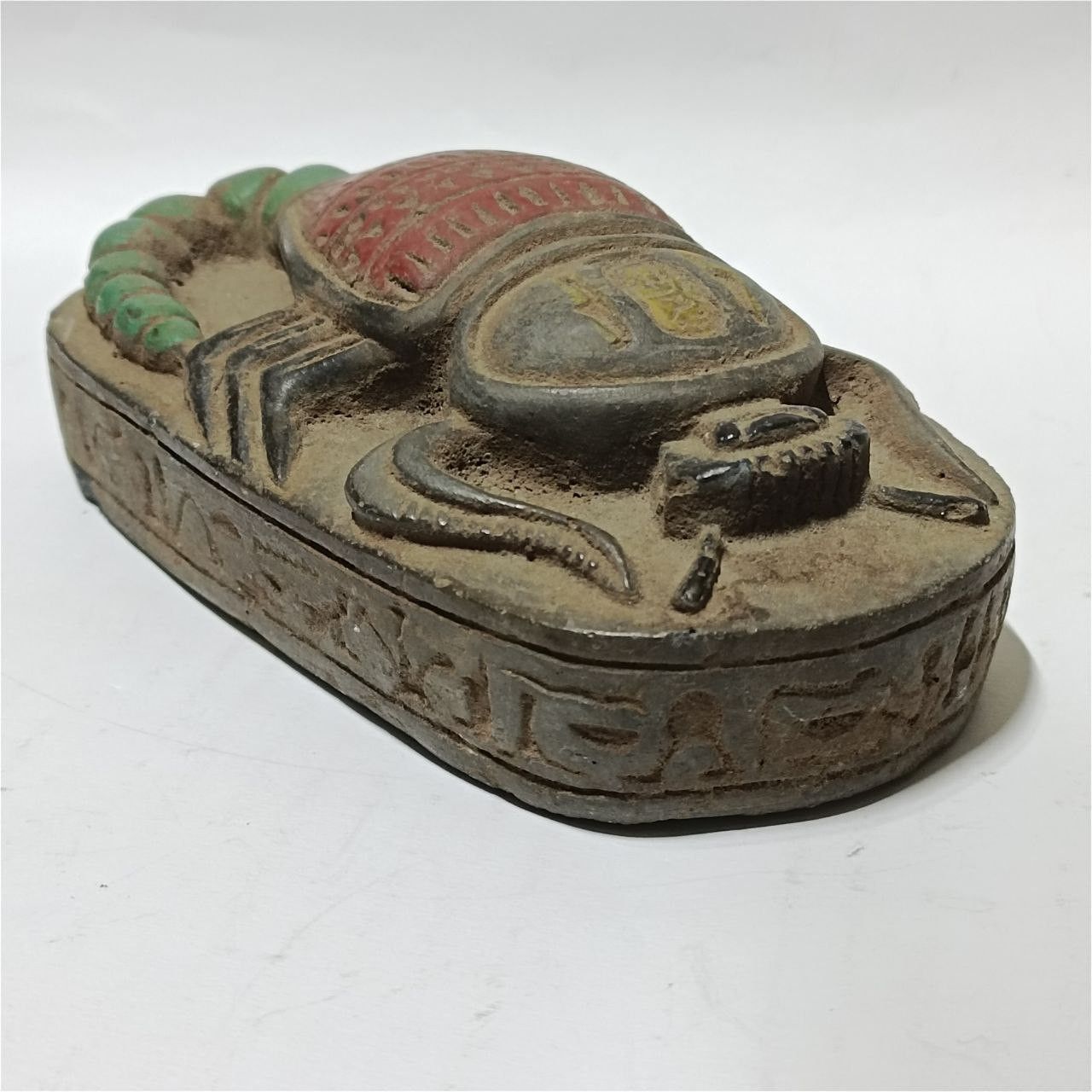 Other Egyptian carved scarab with hieroglyphs collectible Size ONE SIZE - 4 Thumbnail
