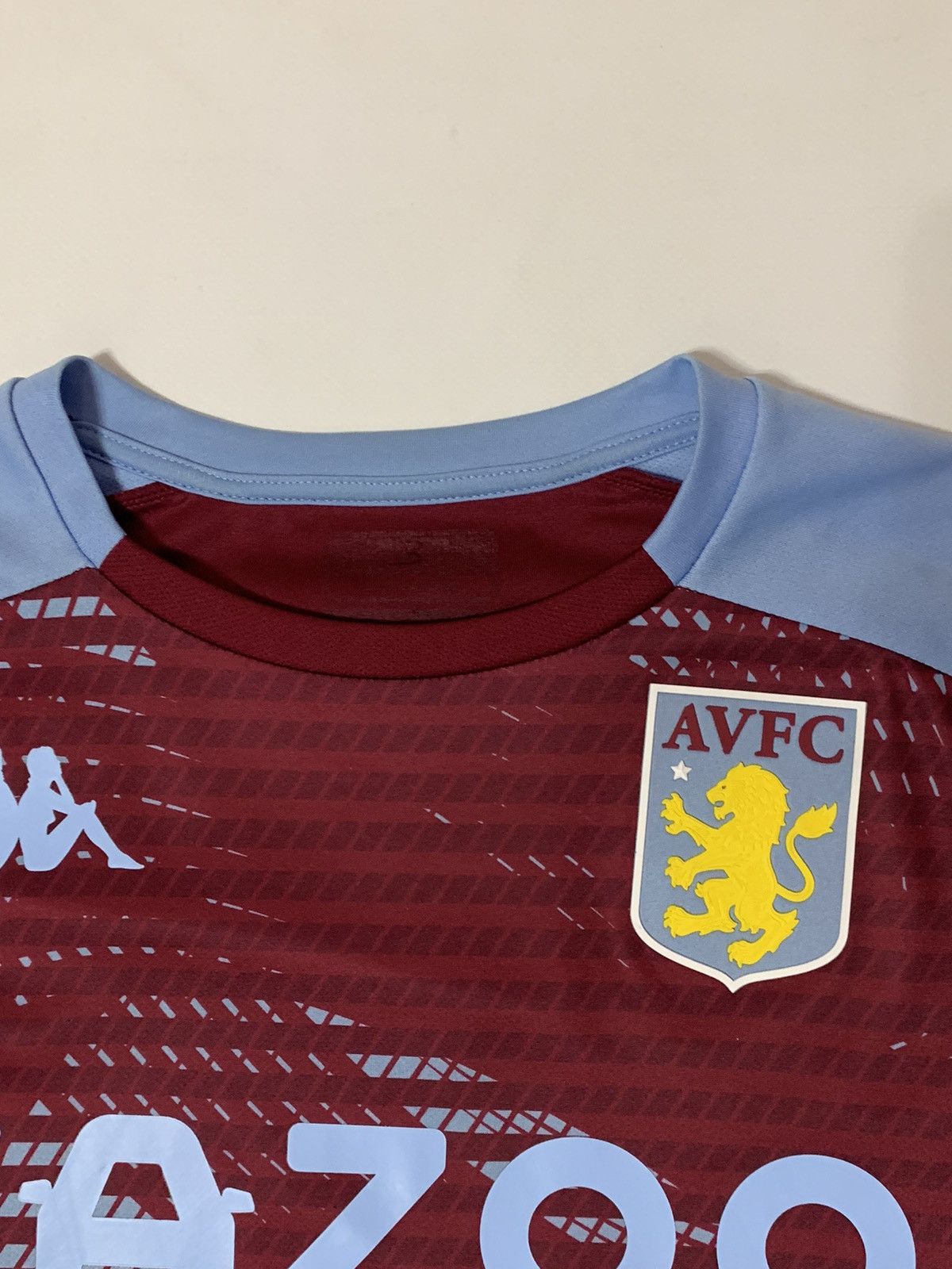 Kappa Aston Villa 2021 - 2022 Home Football Shirt Kappa Cazoo Size US L / EU 52-54 / 3 - 3 Thumbnail