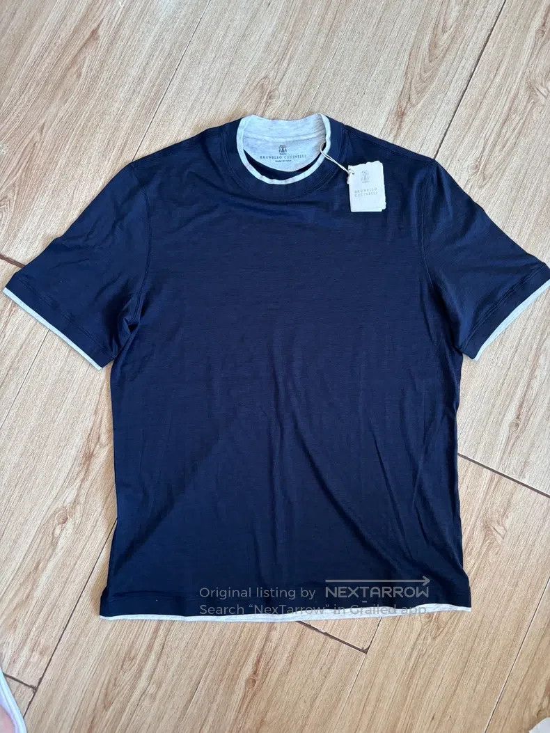 Brunello Cucinelli Brunello Cucinelli Fake Two-Piece Round Neck Short-Sleeve Size M / US 6-8 / IT 42-44 - 1 Thumbnail